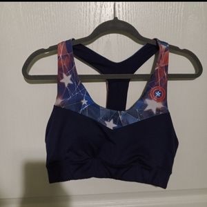 Captain America sports bra
